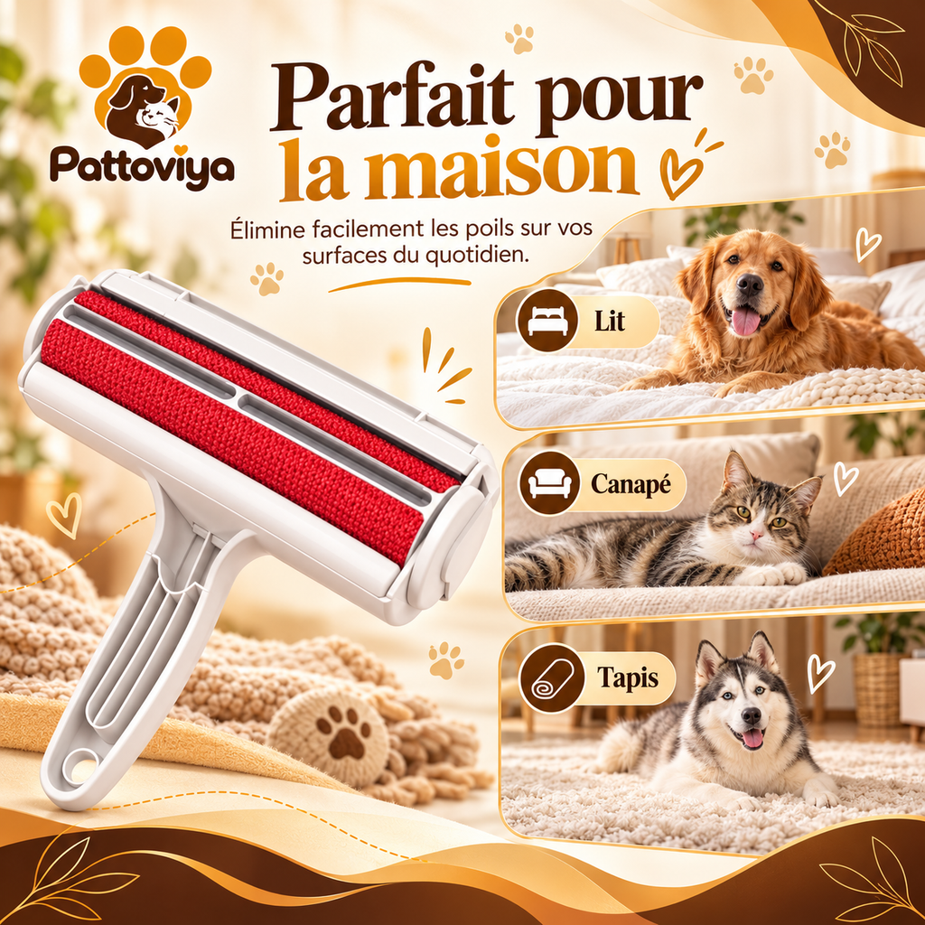 Rouleau anti-poils autonettoyant Pattoviya, vue 3