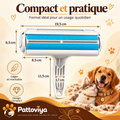 Rouleau anti-poils autonettoyant pour chiens et chats