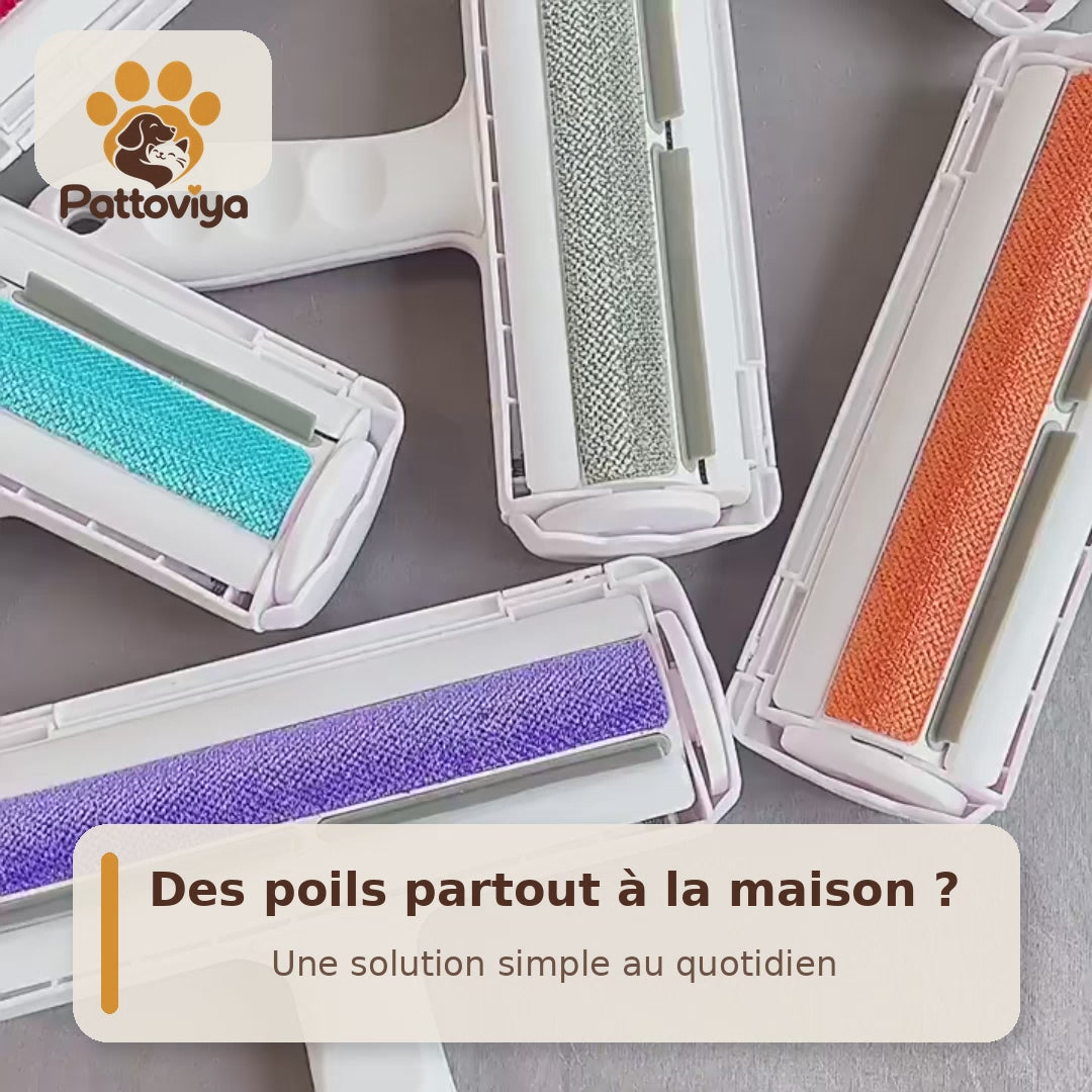 Rouleau anti-poils autonettoyant pour chiens et chats